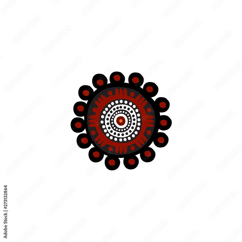 Aboriginal art dots painting icon logo design vector template Aboriginal art dots painting icon logo design vector template