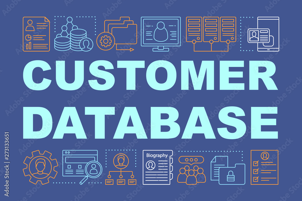 Customer database word concepts banner Customer database word concepts banner