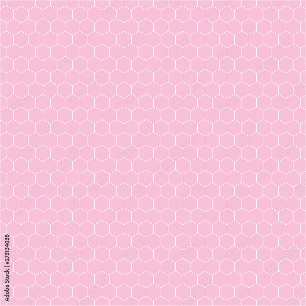 Vector banner made pink hex or hexagon.