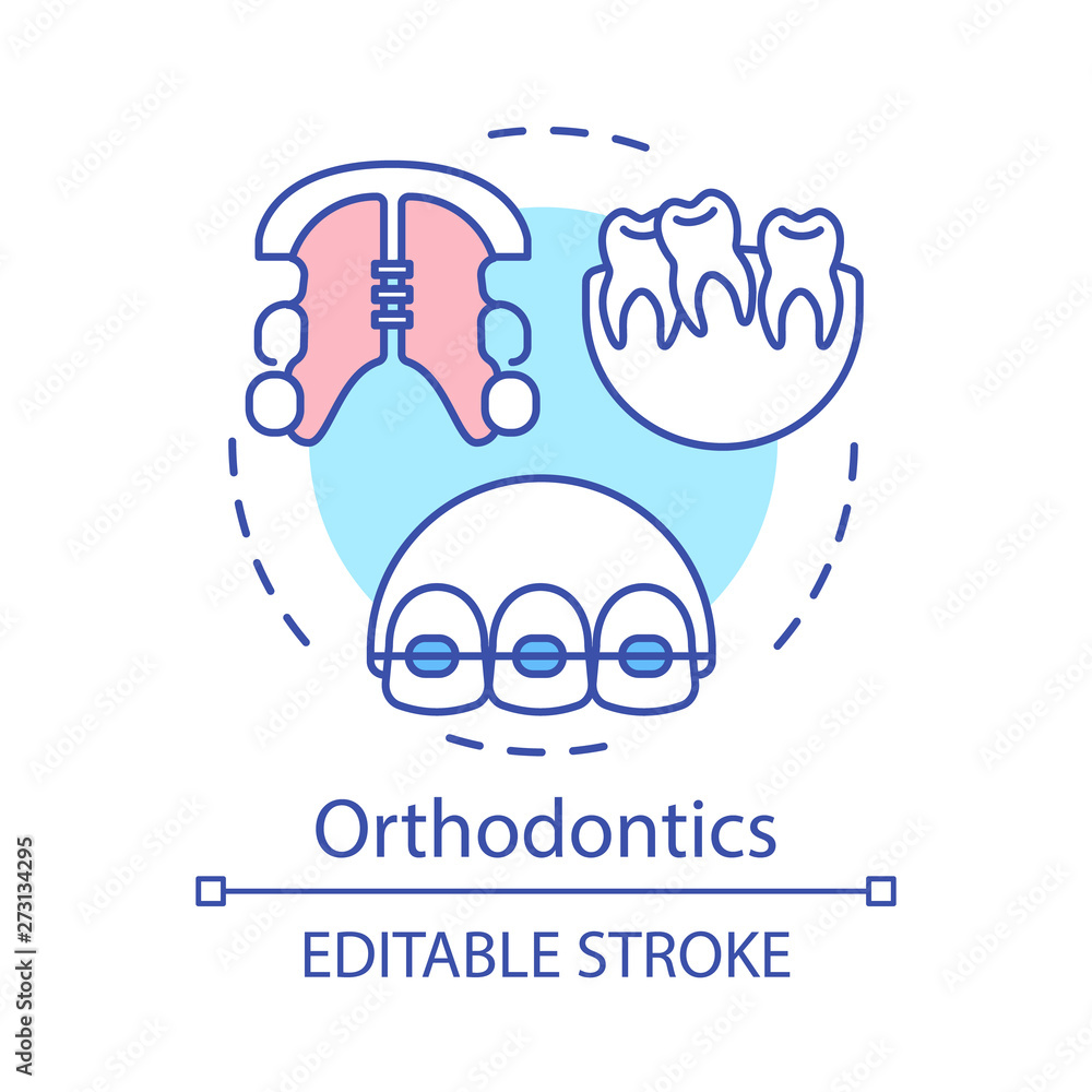 Orthodontics concept icon Orthodontics concept icon