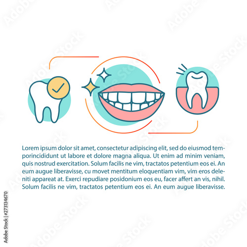 Oral health article page vector template
