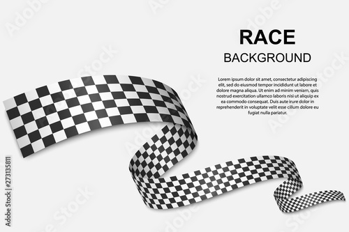 Checkered flag background . Vector illustration