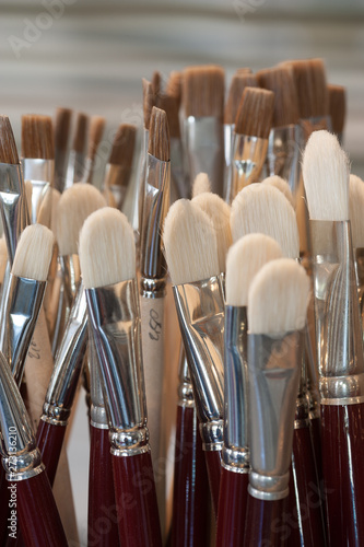 Gruppe von Malpinsel