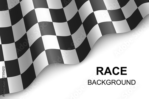 Checkered flag background . Vector illustration