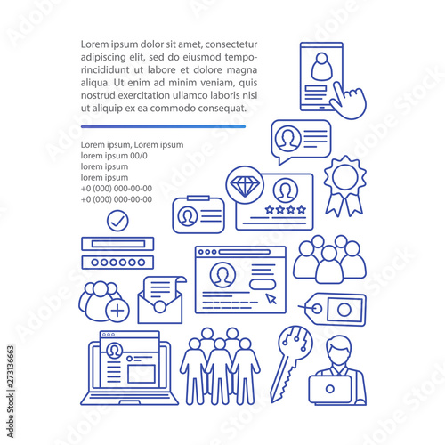 Membership article page vector template
