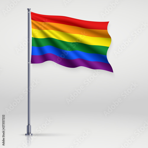 Free Download Waving ribbon or banner with flag of LGBT pride. - GFXLoad