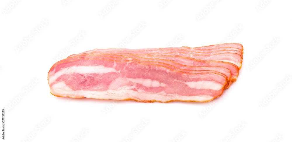 bacon an isolated on white background bacon an isolated on white background