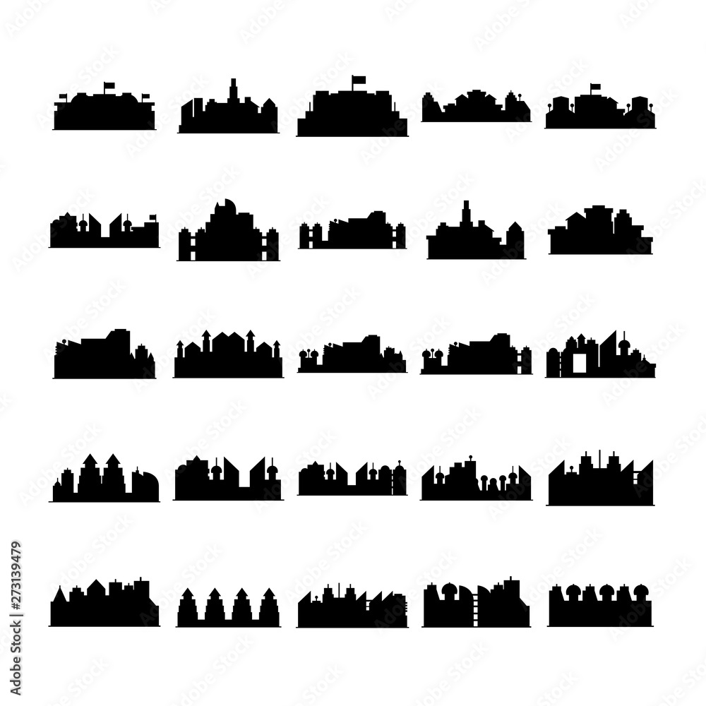 Fototapeta premium city skyline silhouette vector illustration