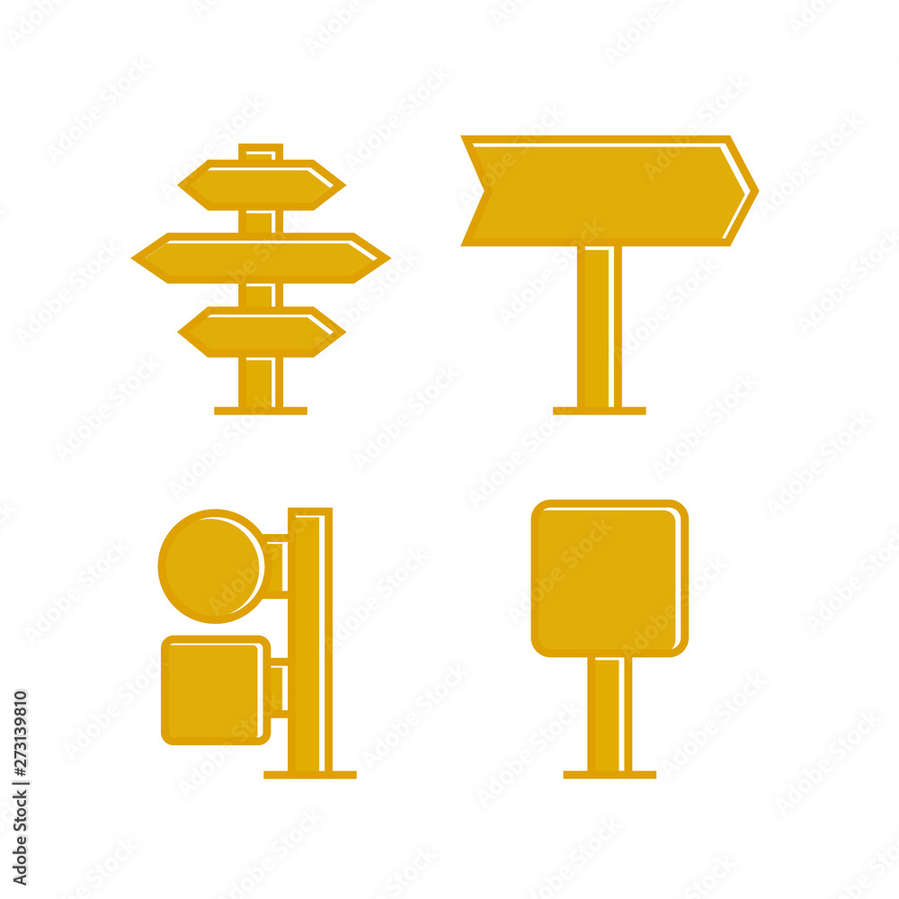yellow wooden signpost and signage icons yellow wooden signpost and signage icons