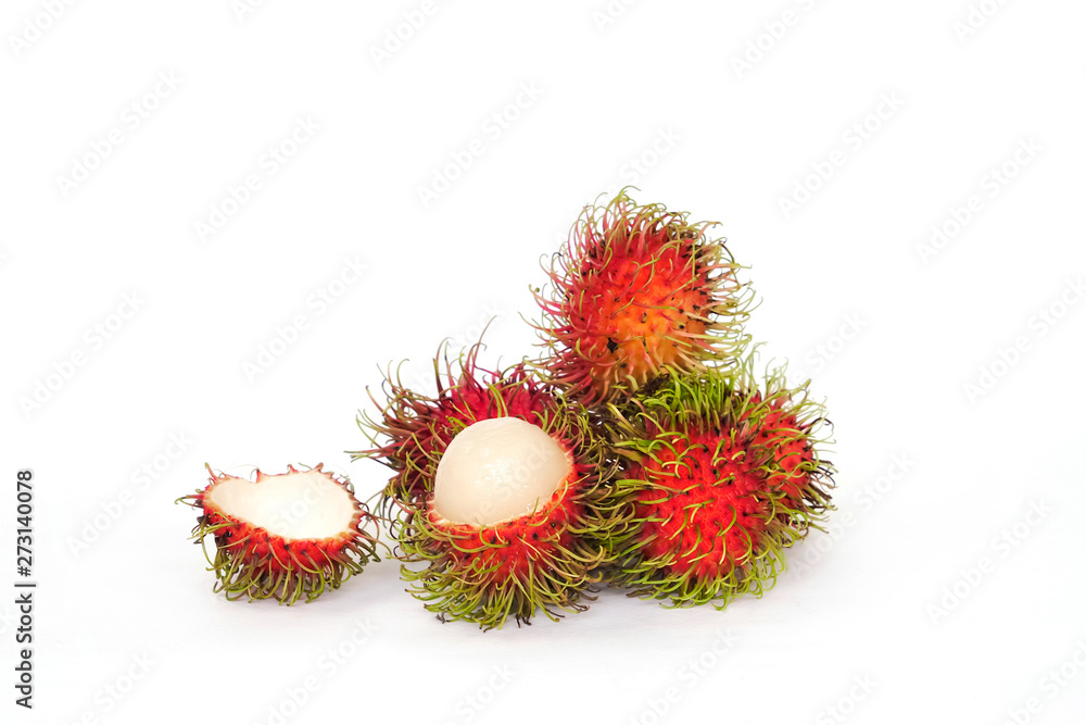rambutan isolated on white background rambutan isolated on white background