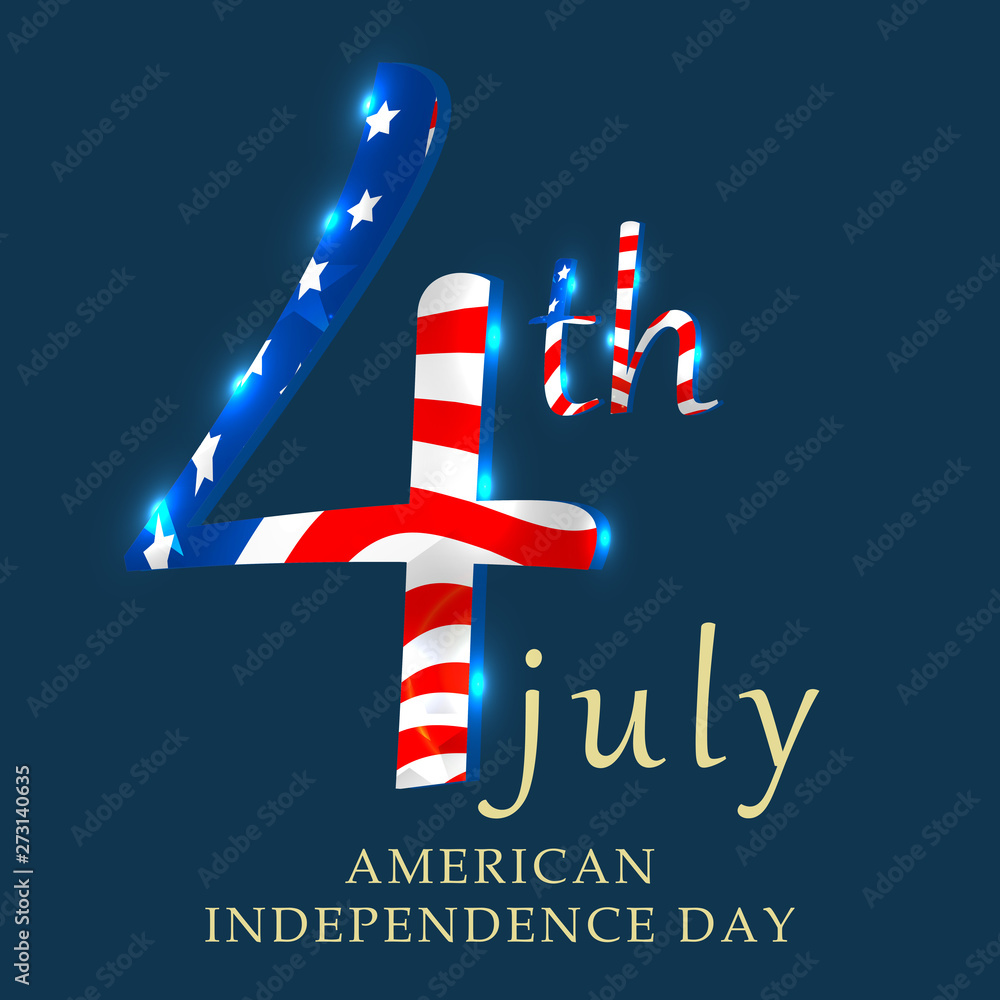 Obraz premium 4th of July, American Independence Day Background. 