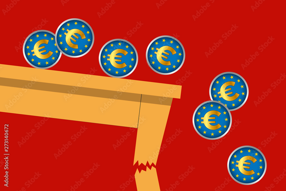 Concept de la crise monétaire internationale avec la guerre commerciale