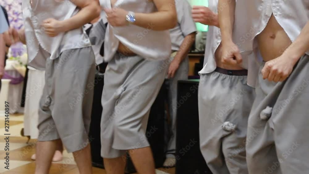 funny guys - bunnies dancing at a party. dressing up.slow motion funny guys - bunnies dancing at a party. dressing up.slow motion
