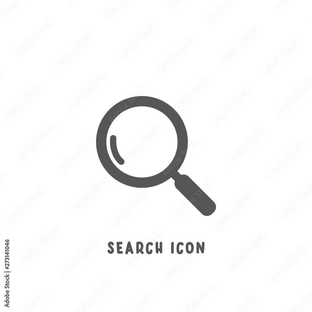 Search icon simple flat style vector illustration. Search icon simple flat style vector illustration.