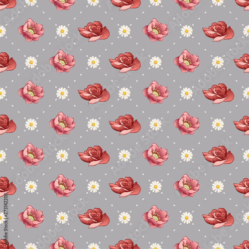 pattern. seamless. White daisies. daisy, flower