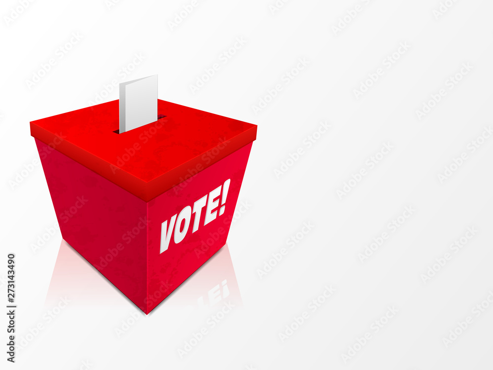 American Presidents Day celebration with ballot box. American Presidents Day celebration with ballot box.