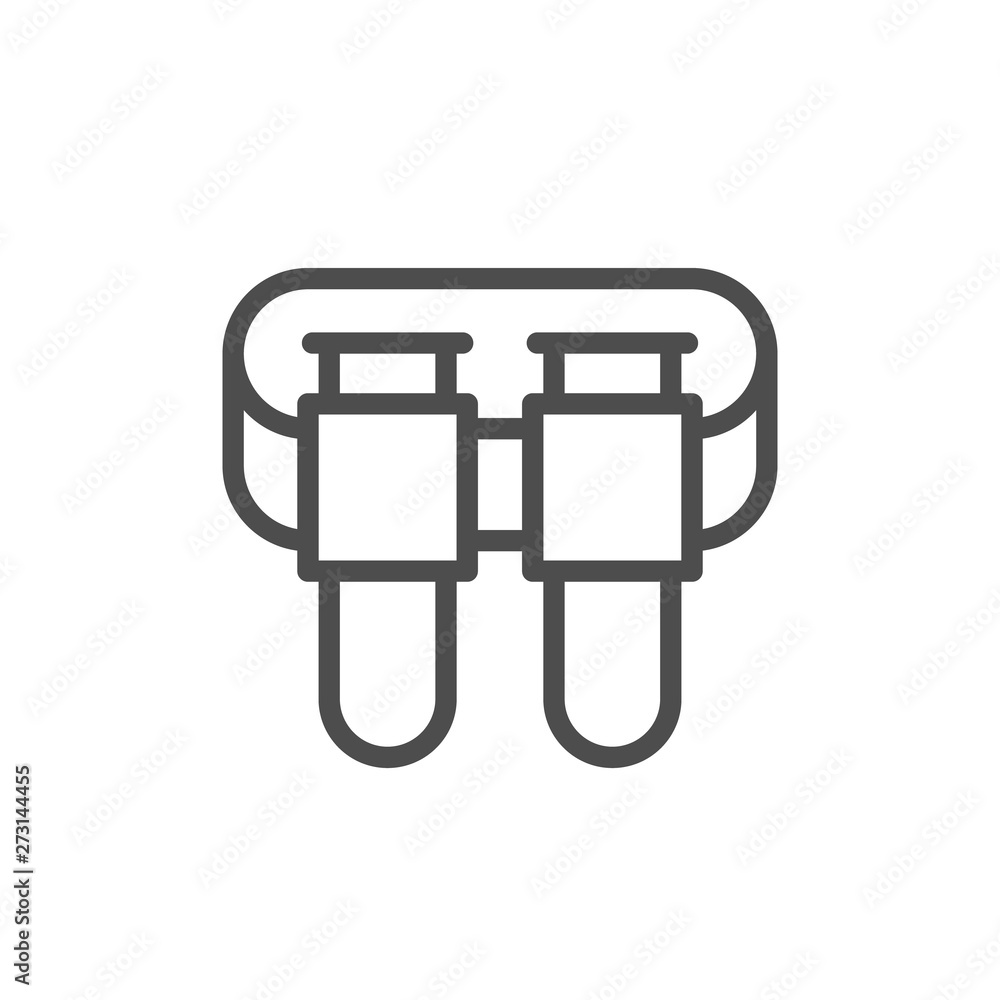 Paintball harness line outline icon Paintball harness line outline icon
