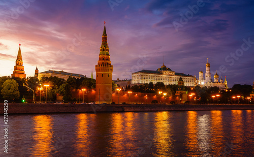 Moscow Kremlin after sunset