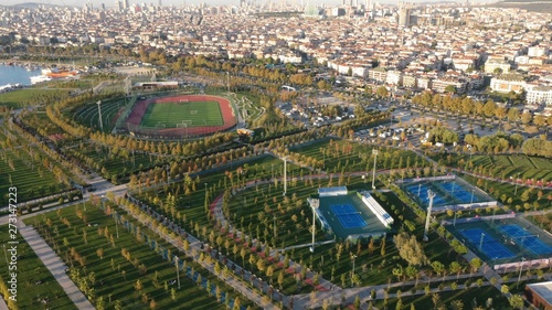 Fototapeta Naklejka Na Ścianę i Meble -  Istanbul's largest beach park. Maltepe/İstanbul