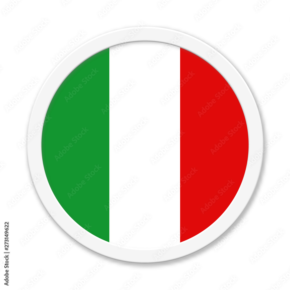 Runder Button: Italien Runder Button: Italien