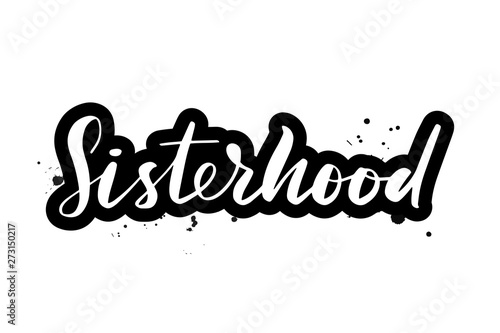 brush lettering sisterhood