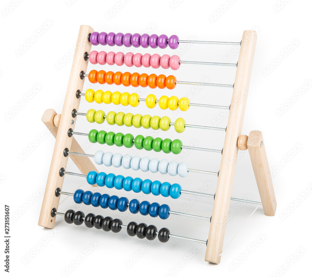 Abacus counting frame isolated on white Abacus counting frame isolated on white
