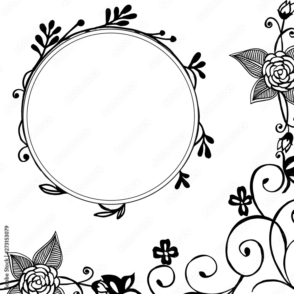 Vector illustration various shape of flower frame with modern style Vector illustration various shape of flower frame with modern style
