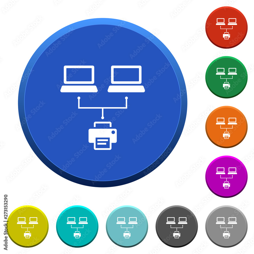 Network printing beveled buttons Network printing beveled buttons