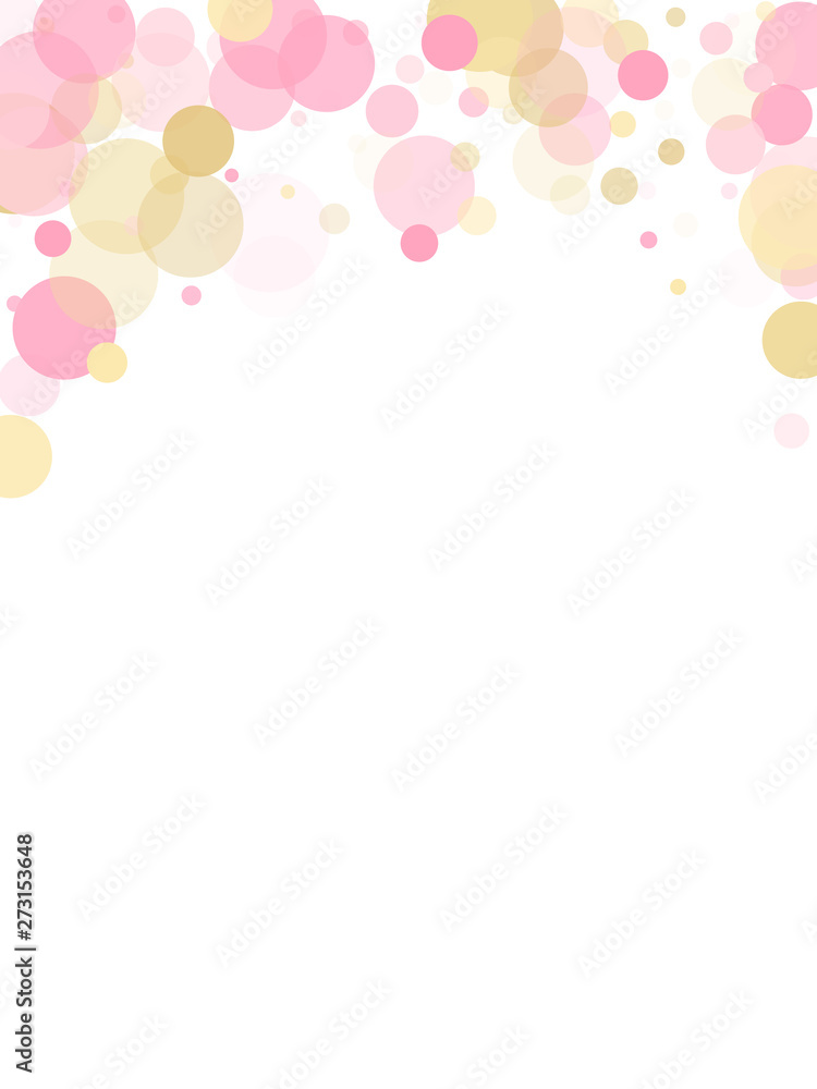 Rose gold confetti circle decoration for Christmas card background. Rose gold confetti circle decoration for Christmas card background.