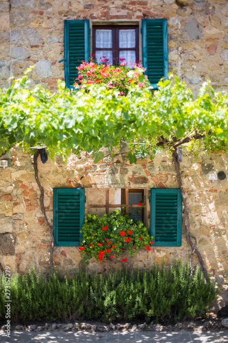 House facade in Tuscany, Italy. photo