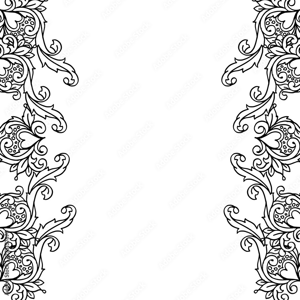 Vector illustration decoration of flower frame for invitation card
