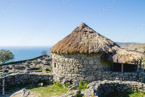 Ruins of Castro de Santa Trega, Pontevedra, Galicia, Spain. photo