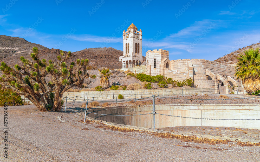 View of Scotty's Castle in The Grapevine Mountains.Death Valley National Park.California.USA