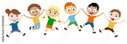 Happy kids having fun