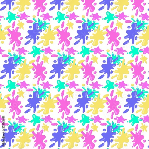 Pattern of colorful blots on a transparent background