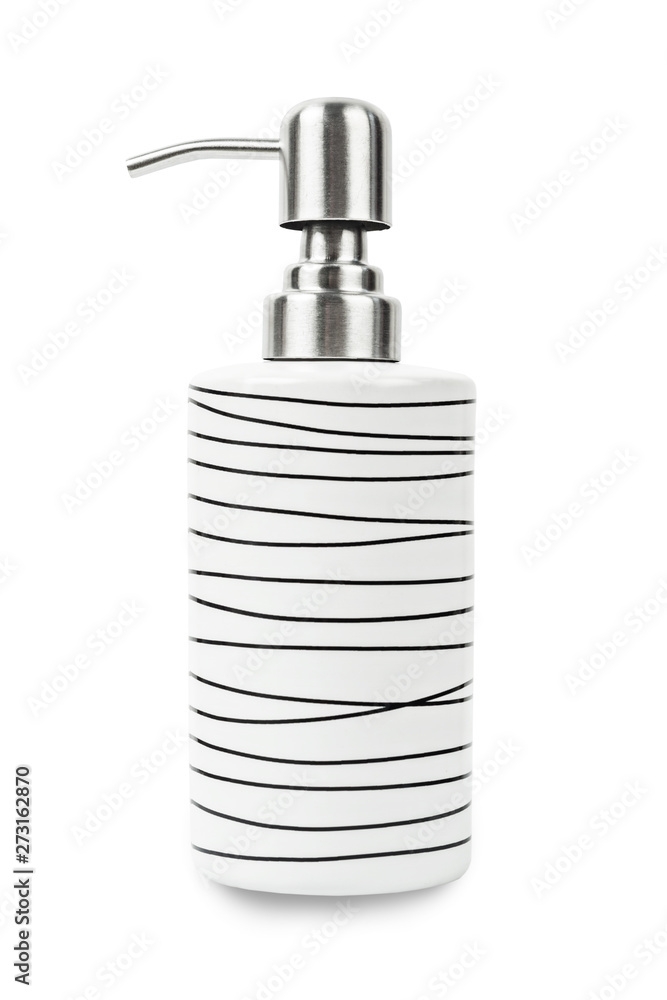 Obraz premium ceramic pump bottle for liquid soap or shampoo.