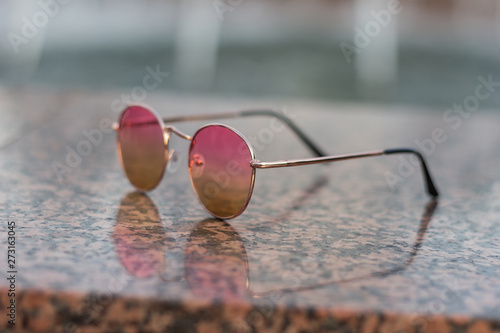 pink sunglasses round fashion  hipster