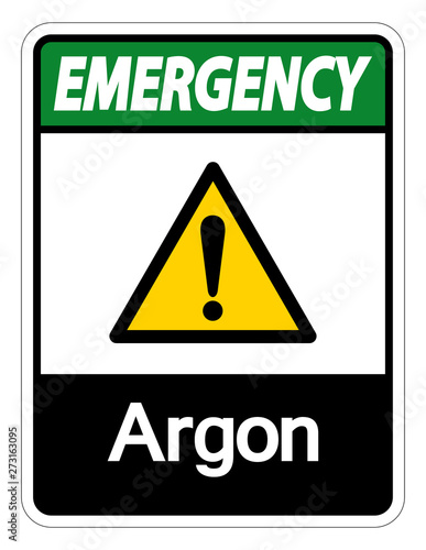 Emergency Argon Symbol Sign Isolate On White Background,Vector Illustration