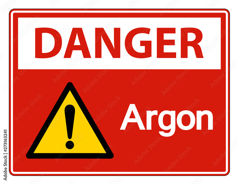 Danger Argon Symbol Sign Isolate On White Background,Vector Illustration Danger Argon Symbol Sign Isolate On White Background,Vector Illustration