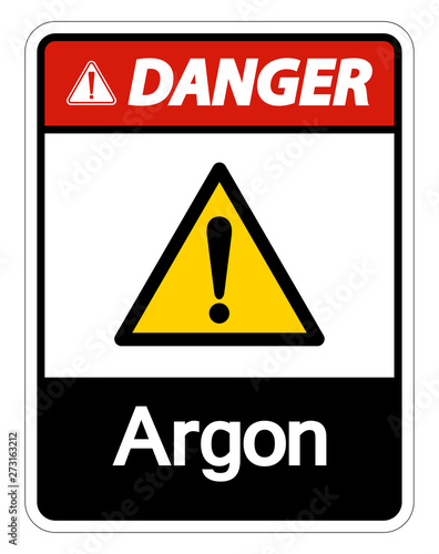 Danger Argon Symbol Sign Isolate On White Background,Vector Illustration