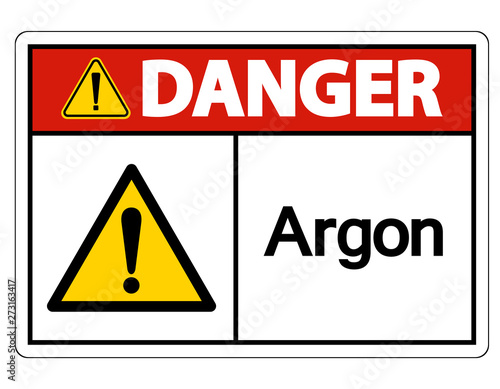 Danger Argon Symbol Sign Isolate On White Background,Vector Illustration