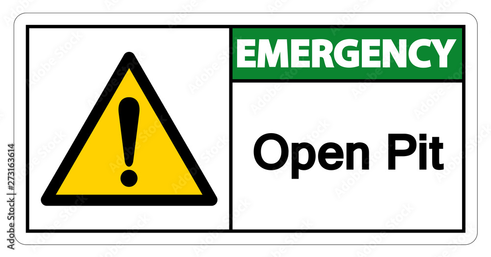 Emergency Open Pit Symbol Sign Isolate On White Background,Vector Illustration Emergency Open Pit Symbol Sign Isolate On White Background,Vector Illustration