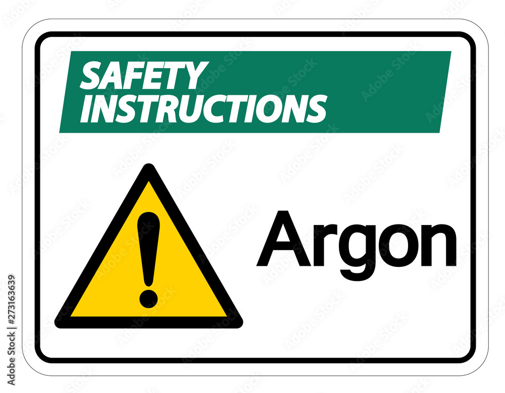 Safety instructions Argon Symbol Sign Isolate On White Background,Vector Illustration Safety instructions Argon Symbol Sign Isolate On White Background,Vector Illustration