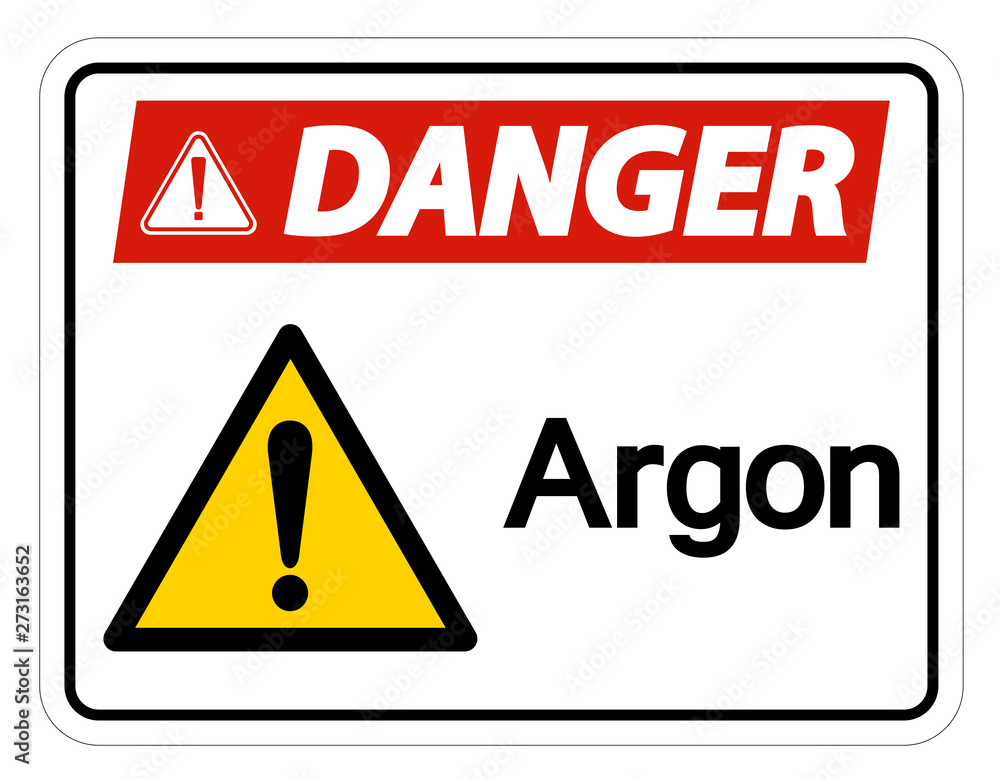 Danger Argon Symbol Sign Isolate On White Background,Vector Illustration Danger Argon Symbol Sign Isolate On White Background,Vector Illustration