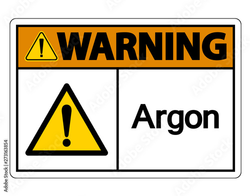 Warning Argon Symbol Sign Isolate On White Background,Vector Illustration