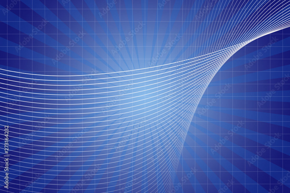 Fototapeta premium abstract, blue, design, technology, illustration, wave, wallpaper, curve, light, lines, graphic, digital, pattern, texture, line, motion, backdrop, art, computer, futuristic, business, grid, color