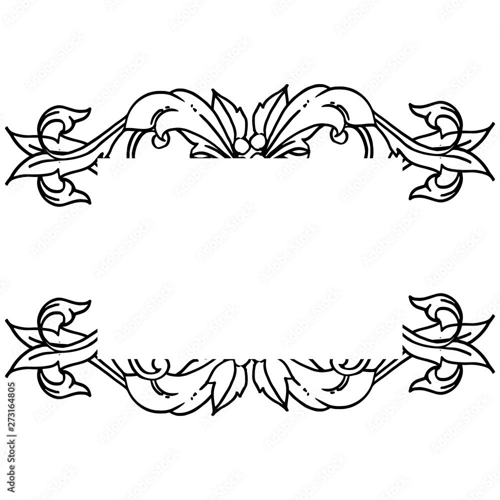 Vector illustration various flower frame for decoration art of style modern Vector illustration various flower frame for decoration art of style modern