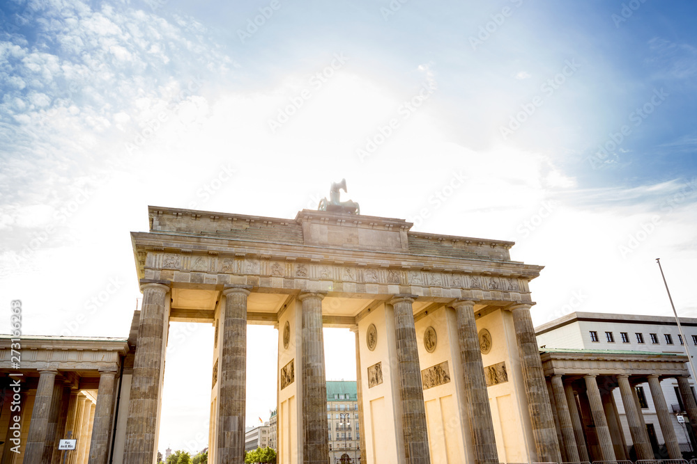 Branderburg Gate in Berlin, Germany with the Morning Sun