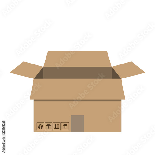 Cargo. Carton containers boxes, vector illustration