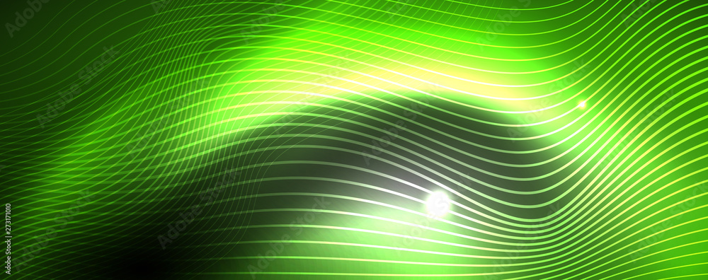Neon vector wave lines abstract background, magic futuristic techno design Neon vector wave lines abstract background, magic futuristic techno design